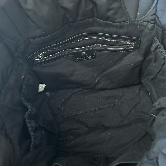 Banana Republic Black puffer Quilted Tote Bag - Picture 3 of 9